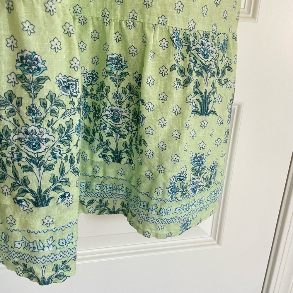 Roller Rabbit Cotton Midi Floral Smocked Waist Tank Dress - Picture 6 of 10